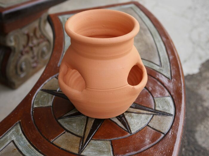 Craven Pottery Georgia Red Clay LP3 Strawberry Jar Planter with 3 Deep Pockets